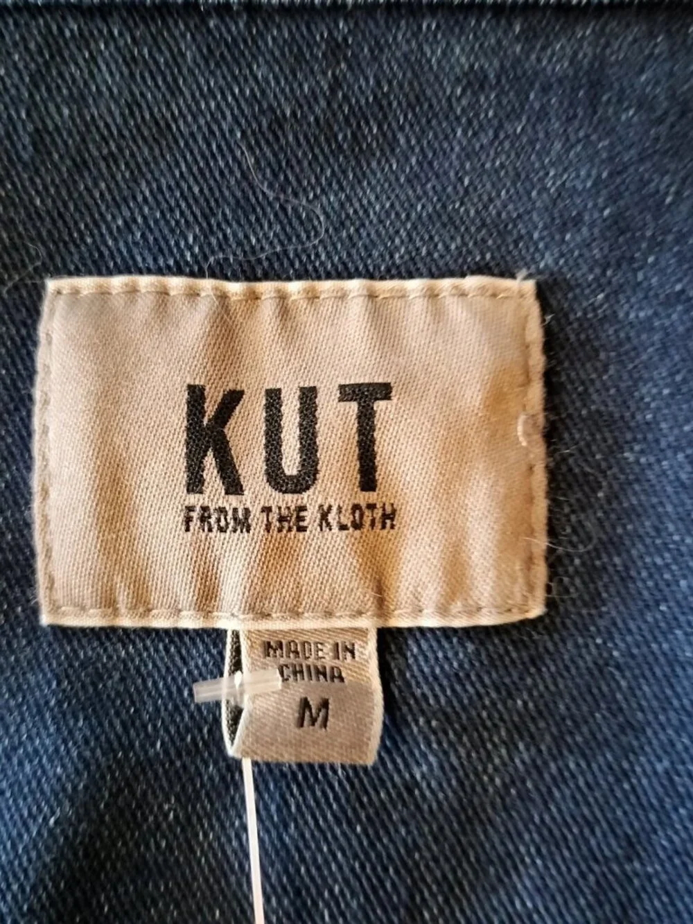 Kut from the Kloth Remy Jacket M Indigo Patch Flap Pockets Snap Front Long Sleev - Picture 8 of 9